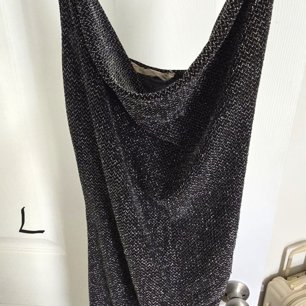 Chic Black and White Knit Dress